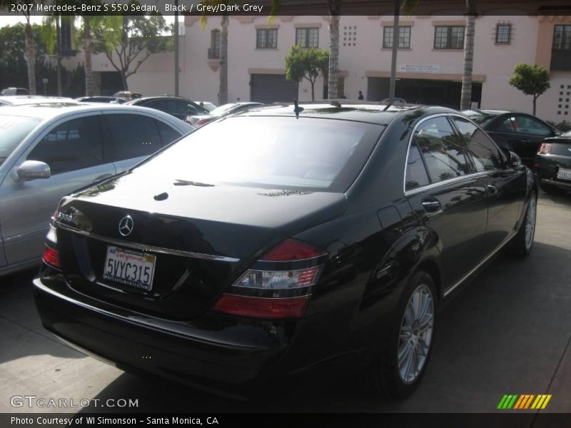 Black / Grey/Dark Grey 2007 Mercedes-Benz S 550 Sedan