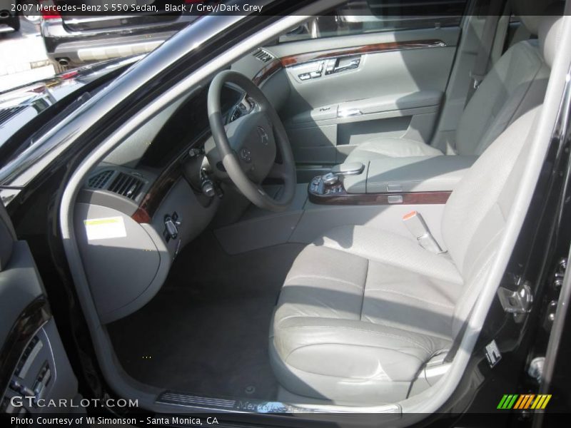 Black / Grey/Dark Grey 2007 Mercedes-Benz S 550 Sedan