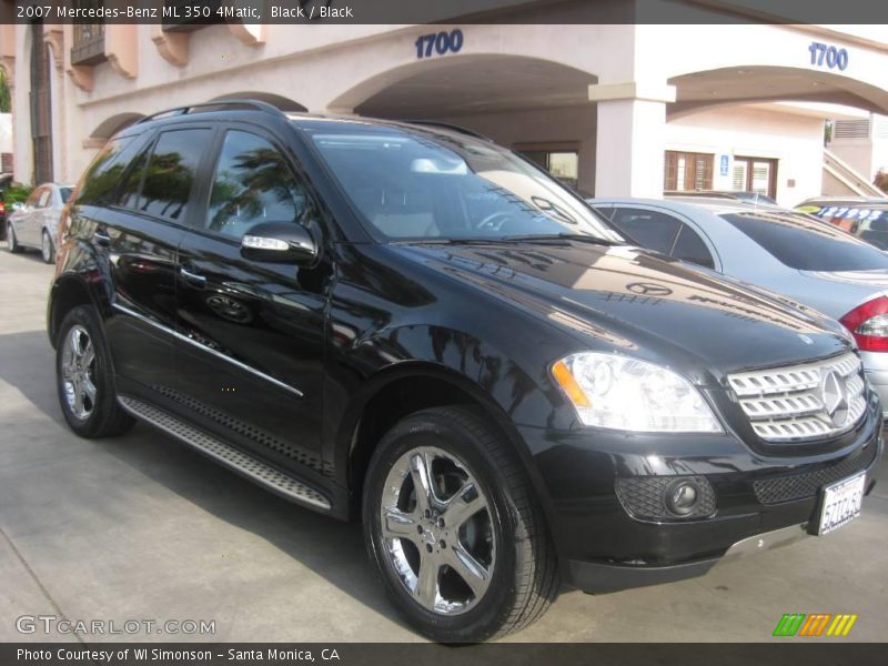 Black / Black 2007 Mercedes-Benz ML 350 4Matic