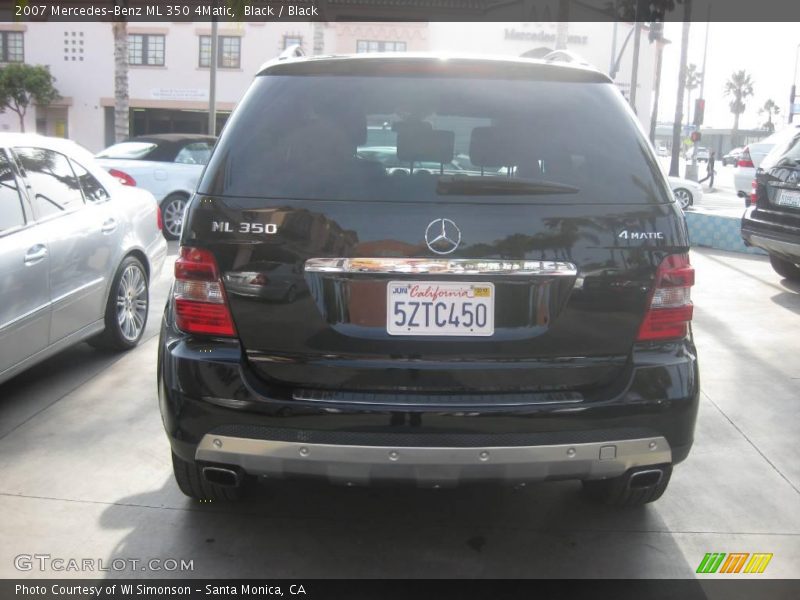 Black / Black 2007 Mercedes-Benz ML 350 4Matic
