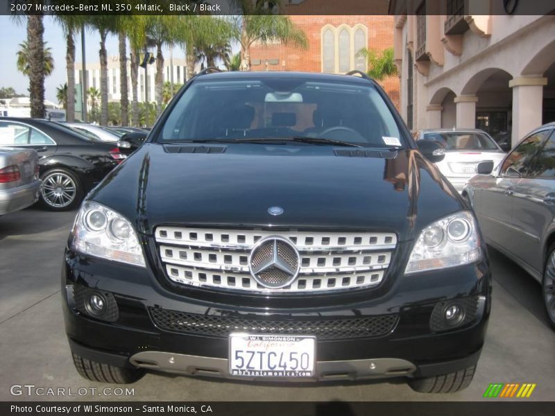 Black / Black 2007 Mercedes-Benz ML 350 4Matic