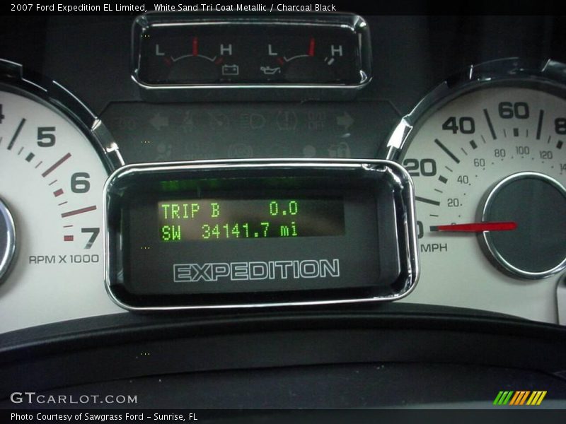 White Sand Tri Coat Metallic / Charcoal Black 2007 Ford Expedition EL Limited