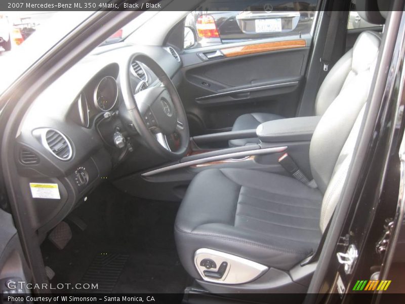 Black / Black 2007 Mercedes-Benz ML 350 4Matic
