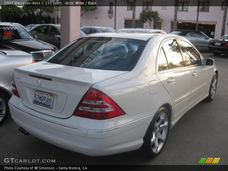 Arctic White / Black 2007 Mercedes-Benz C 230 Sport