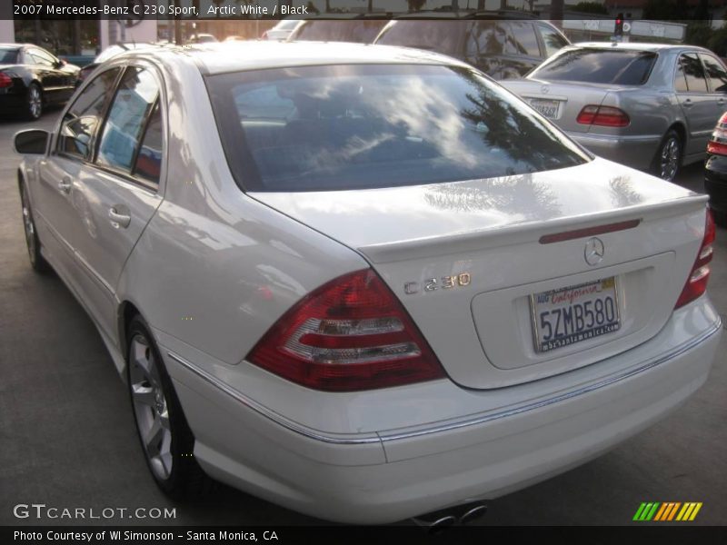 Arctic White / Black 2007 Mercedes-Benz C 230 Sport