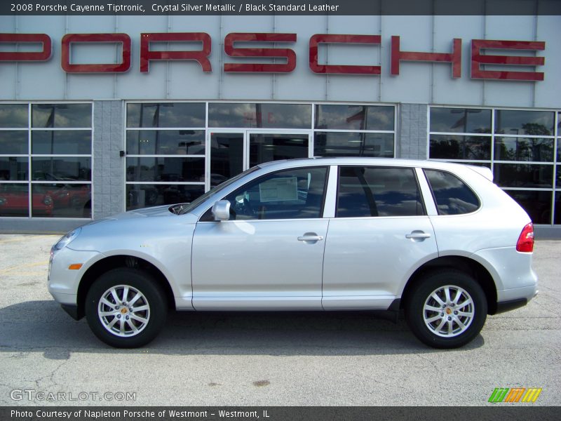 Crystal Silver Metallic / Black Standard Leather 2008 Porsche Cayenne Tiptronic