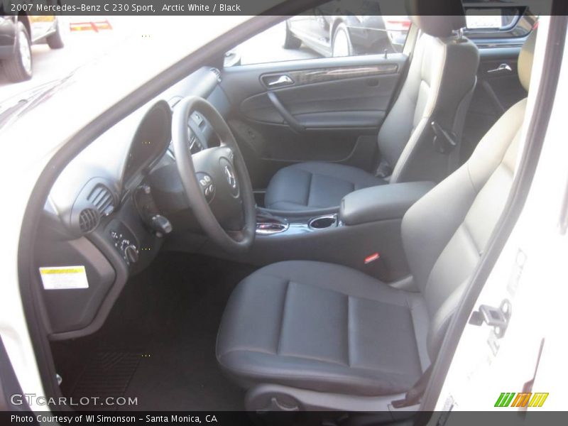 Arctic White / Black 2007 Mercedes-Benz C 230 Sport