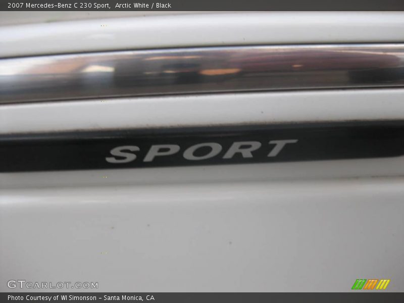 Arctic White / Black 2007 Mercedes-Benz C 230 Sport