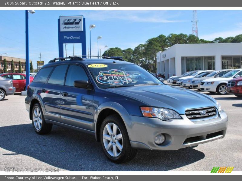 Atlantic Blue Pearl / Off Black 2006 Subaru Outback 2.5i Wagon