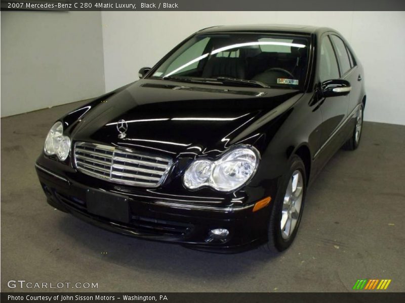 Black / Black 2007 Mercedes-Benz C 280 4Matic Luxury