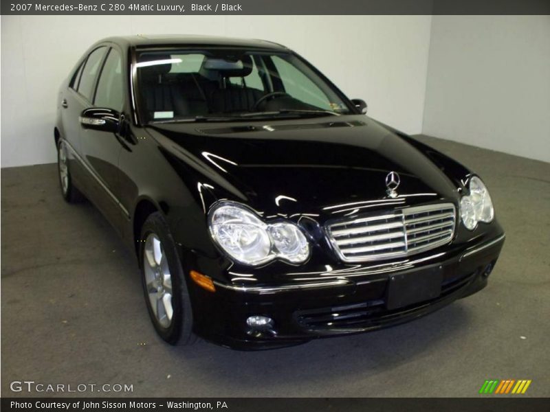 Black / Black 2007 Mercedes-Benz C 280 4Matic Luxury