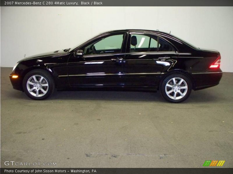 Black / Black 2007 Mercedes-Benz C 280 4Matic Luxury