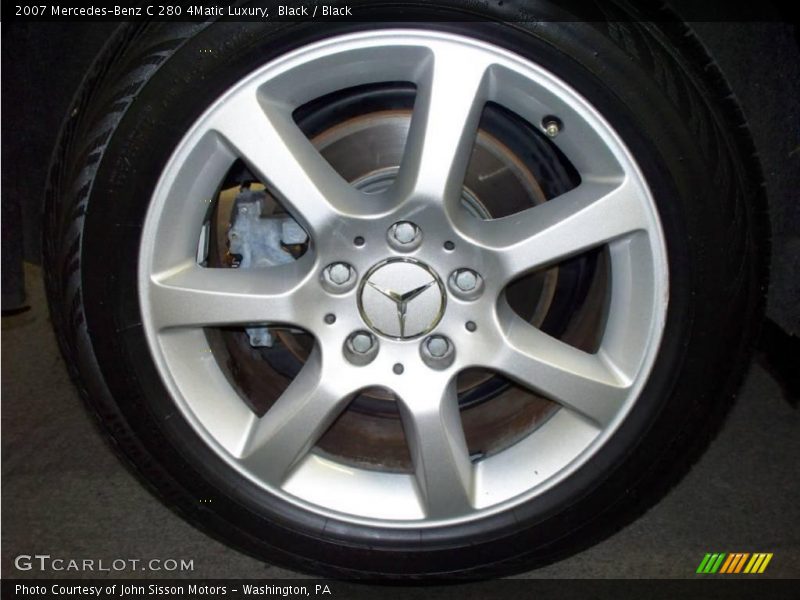 Black / Black 2007 Mercedes-Benz C 280 4Matic Luxury