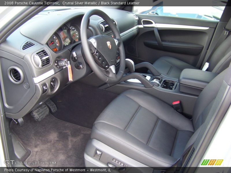 Crystal Silver Metallic / Black Standard Leather 2008 Porsche Cayenne Tiptronic