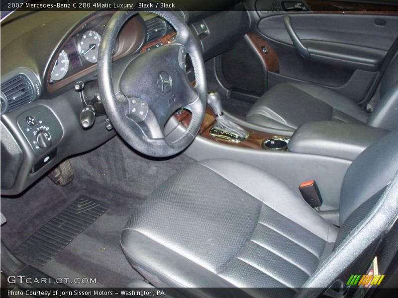 Black / Black 2007 Mercedes-Benz C 280 4Matic Luxury