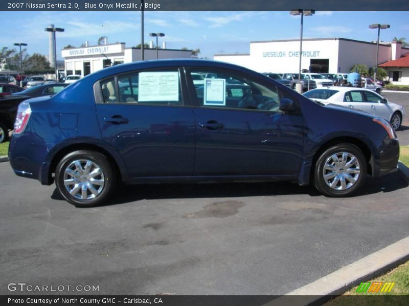 Blue Onyx Metallic / Beige 2007 Nissan Sentra 2.0