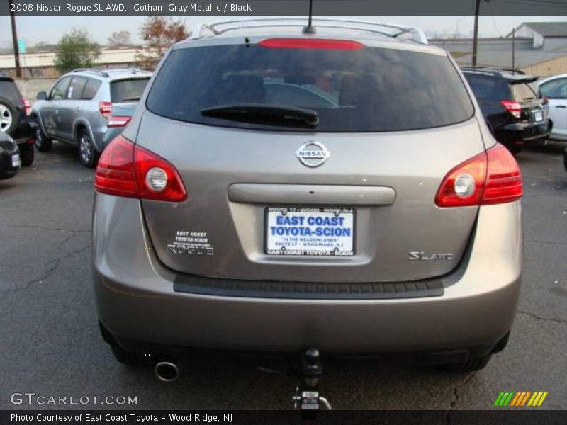 Gotham Gray Metallic / Black 2008 Nissan Rogue SL AWD