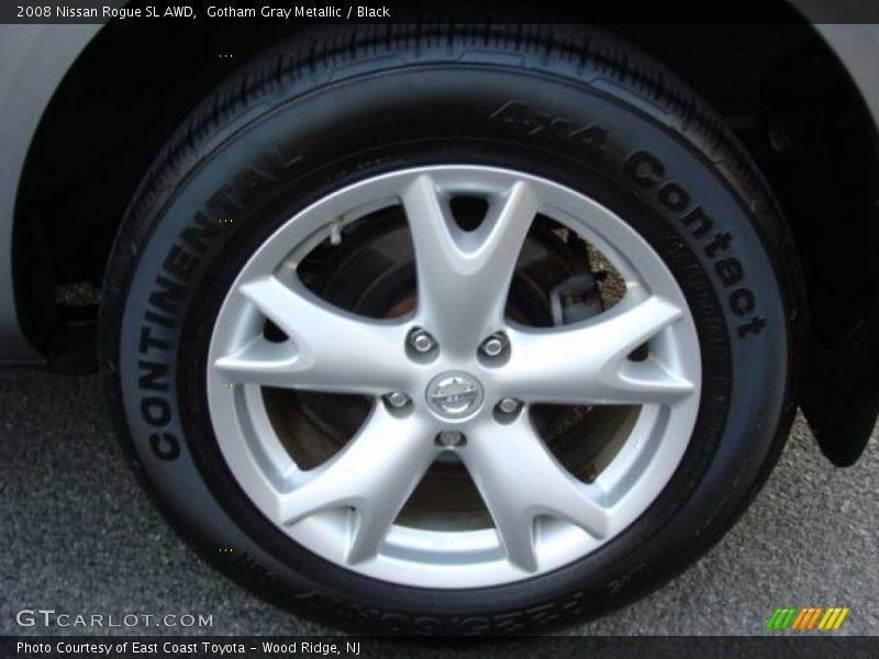 Gotham Gray Metallic / Black 2008 Nissan Rogue SL AWD