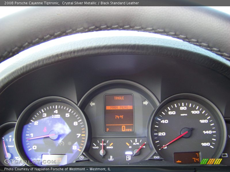 Crystal Silver Metallic / Black Standard Leather 2008 Porsche Cayenne Tiptronic
