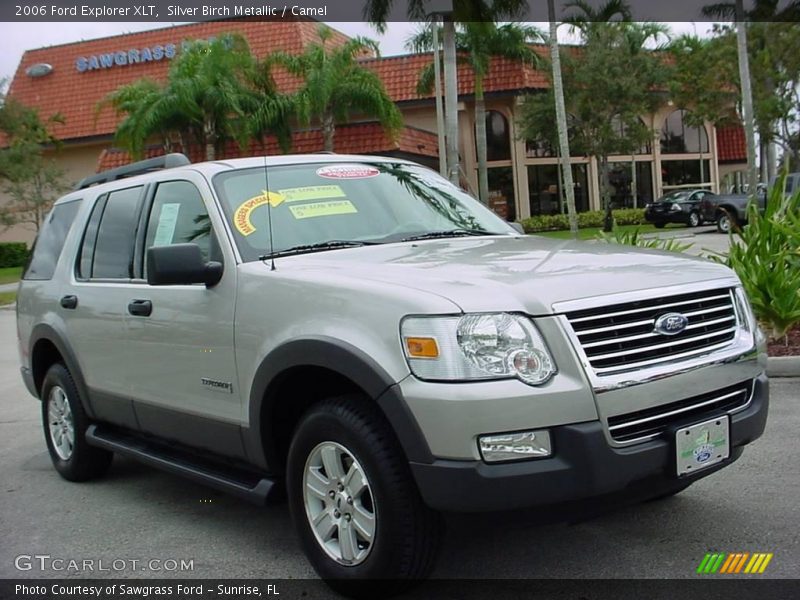 Silver Birch Metallic / Camel 2006 Ford Explorer XLT