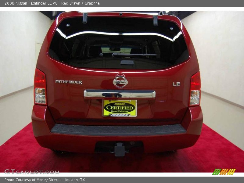 Red Brawn / Graphite 2008 Nissan Pathfinder LE V8