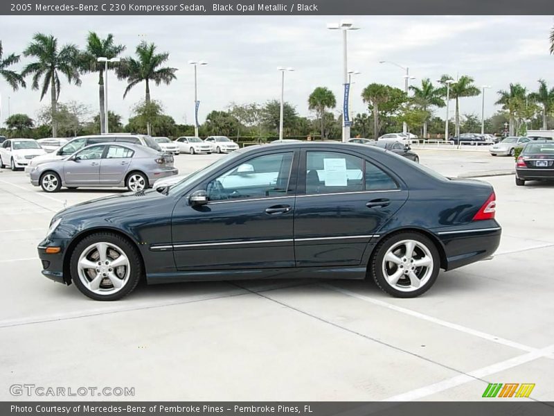 Black Opal Metallic / Black 2005 Mercedes-Benz C 230 Kompressor Sedan