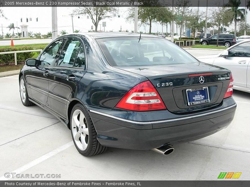 Black Opal Metallic / Black 2005 Mercedes-Benz C 230 Kompressor Sedan