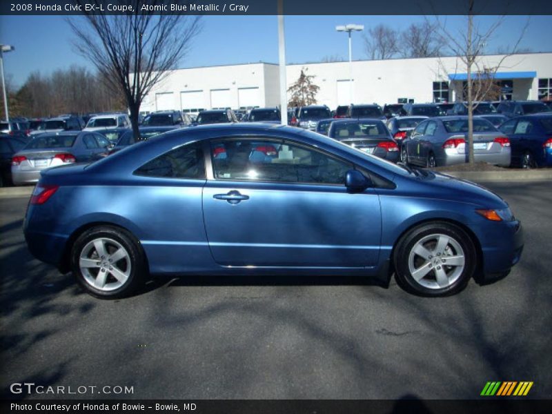 Atomic Blue Metallic / Gray 2008 Honda Civic EX-L Coupe