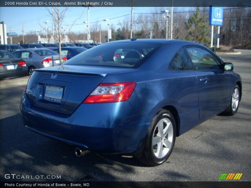 Atomic Blue Metallic / Gray 2008 Honda Civic EX-L Coupe