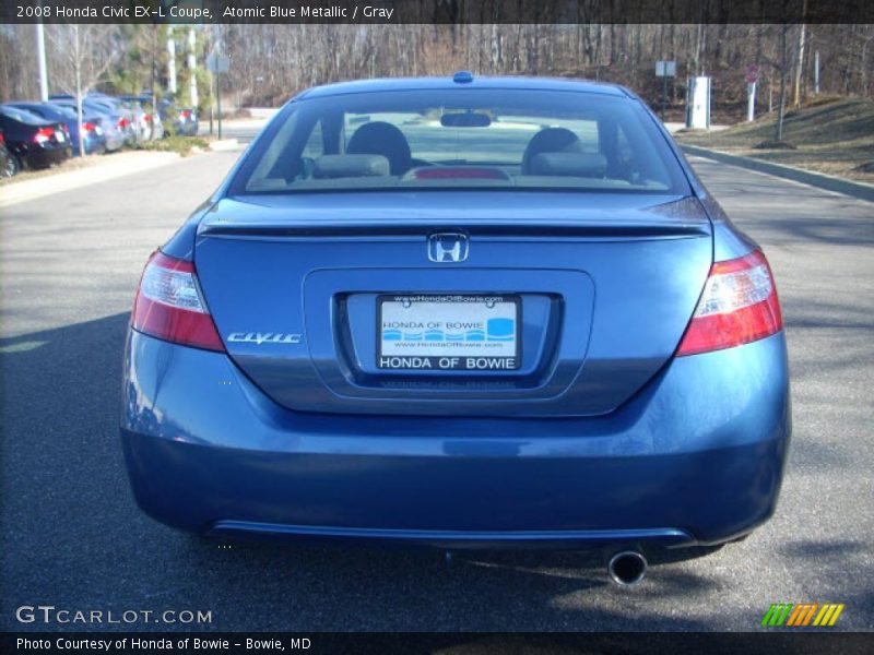 Atomic Blue Metallic / Gray 2008 Honda Civic EX-L Coupe