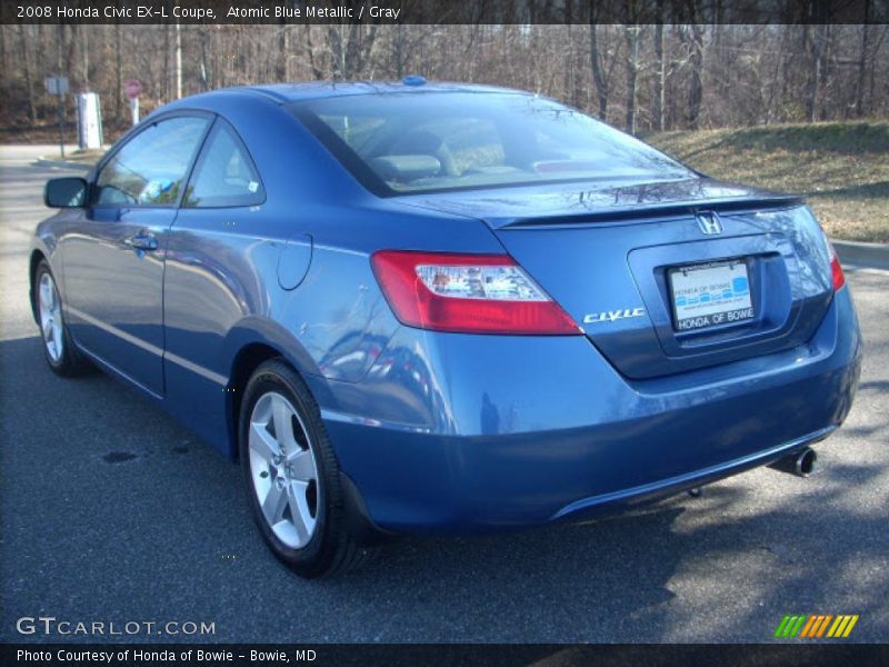 Atomic Blue Metallic / Gray 2008 Honda Civic EX-L Coupe