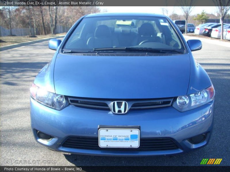 Atomic Blue Metallic / Gray 2008 Honda Civic EX-L Coupe