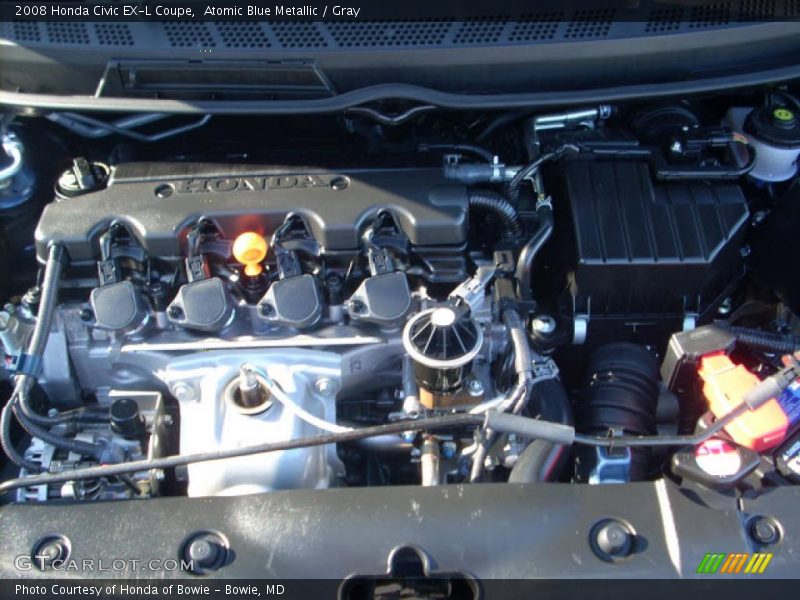 Atomic Blue Metallic / Gray 2008 Honda Civic EX-L Coupe