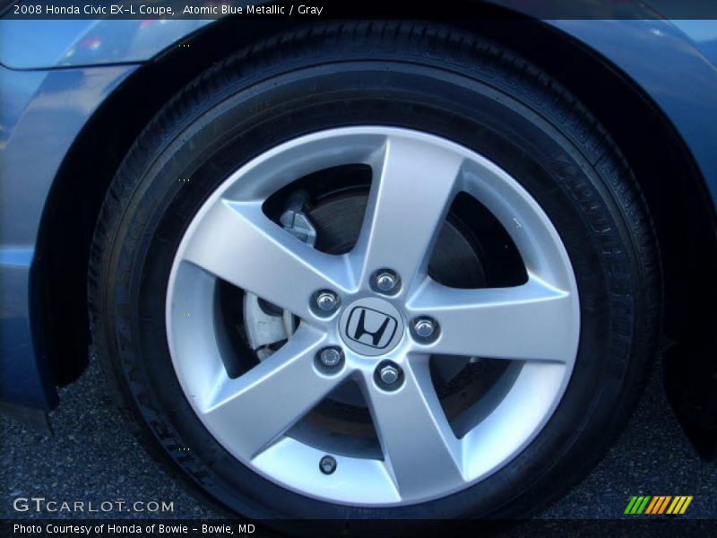 Atomic Blue Metallic / Gray 2008 Honda Civic EX-L Coupe