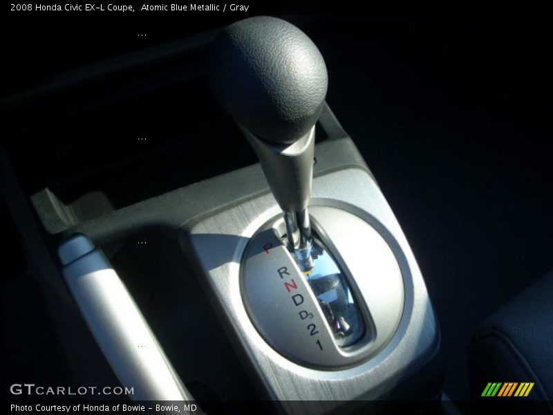 Atomic Blue Metallic / Gray 2008 Honda Civic EX-L Coupe