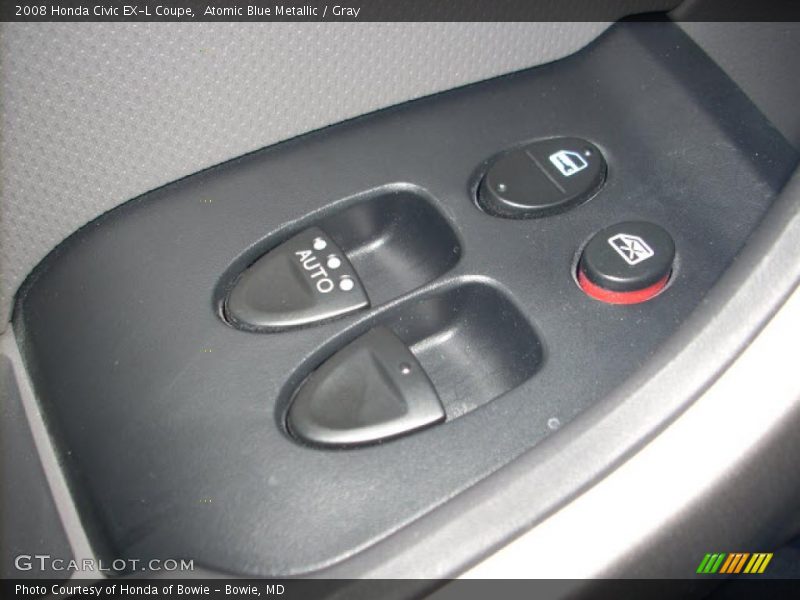 Atomic Blue Metallic / Gray 2008 Honda Civic EX-L Coupe