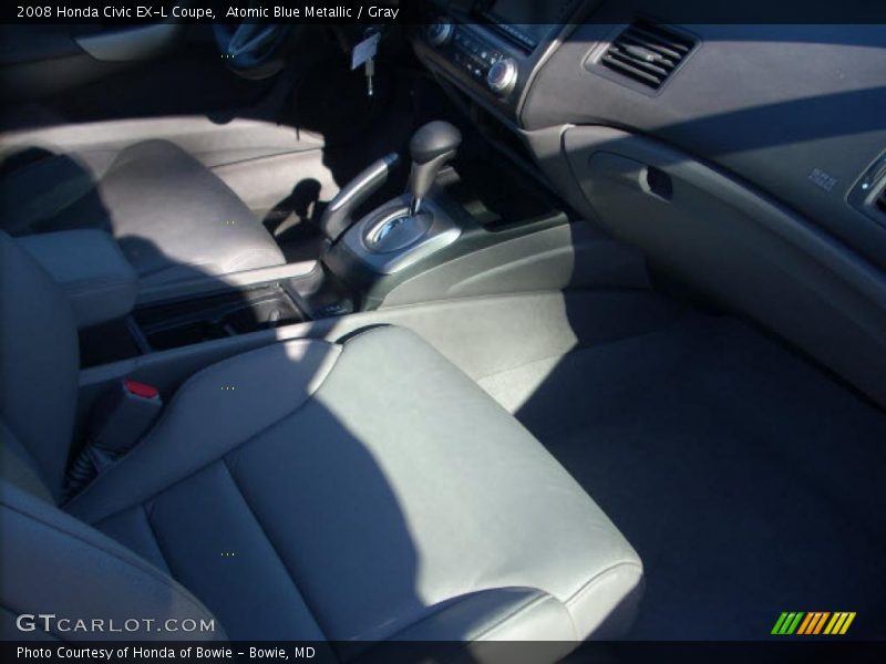 Atomic Blue Metallic / Gray 2008 Honda Civic EX-L Coupe
