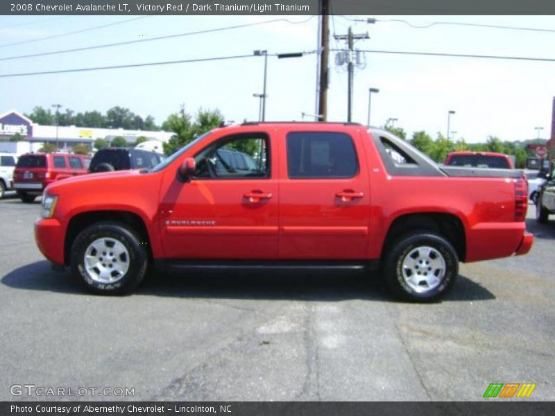 Victory Red / Dark Titanium/Light Titanium 2008 Chevrolet Avalanche LT