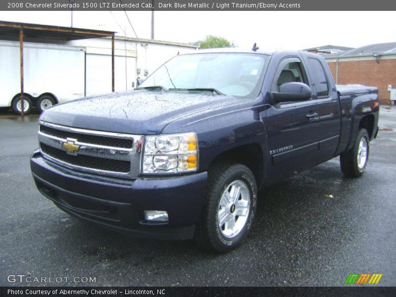 Dark Blue Metallic / Light Titanium/Ebony Accents 2008 Chevrolet Silverado 1500 LTZ Extended Cab
