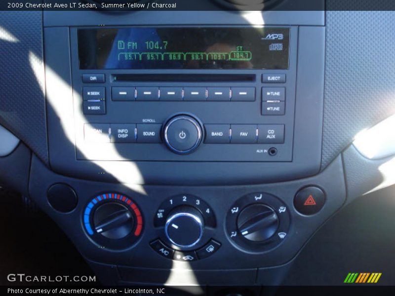 Summer Yellow / Charcoal 2009 Chevrolet Aveo LT Sedan