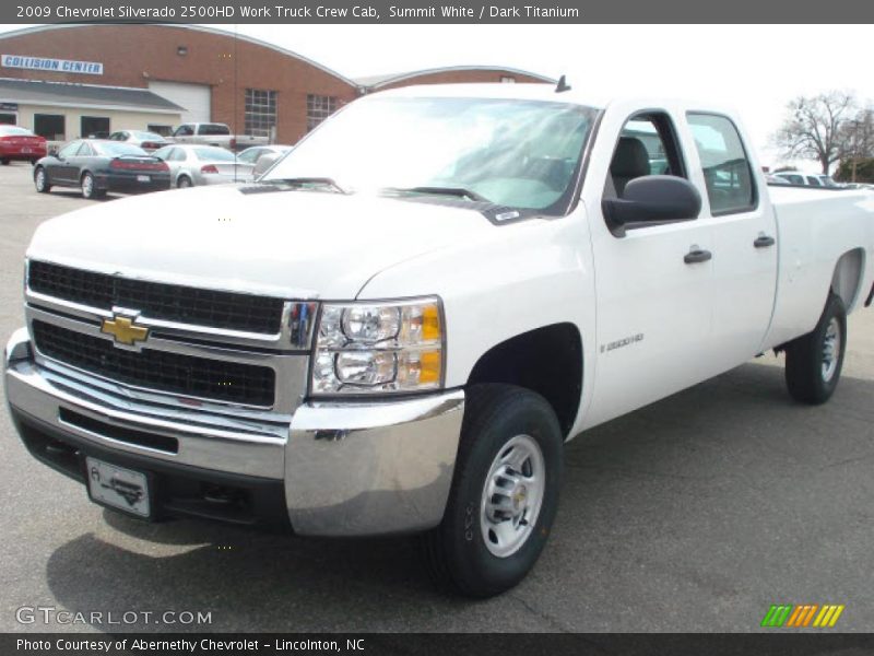 Summit White / Dark Titanium 2009 Chevrolet Silverado 2500HD Work Truck Crew Cab