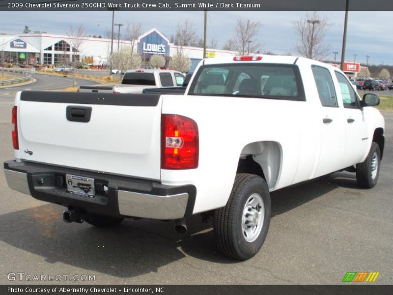Summit White / Dark Titanium 2009 Chevrolet Silverado 2500HD Work Truck Crew Cab