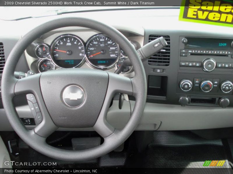 Summit White / Dark Titanium 2009 Chevrolet Silverado 2500HD Work Truck Crew Cab