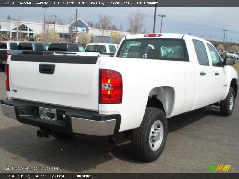 Summit White / Dark Titanium 2009 Chevrolet Silverado 2500HD Work Truck Crew Cab