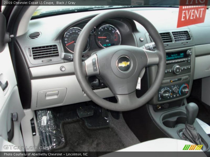 Black / Gray 2009 Chevrolet Cobalt LS Coupe