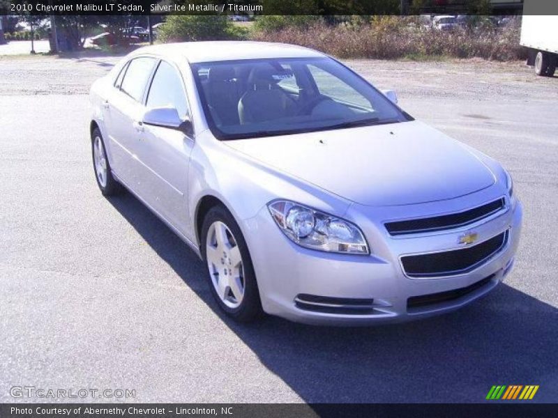 Silver Ice Metallic / Titanium 2010 Chevrolet Malibu LT Sedan