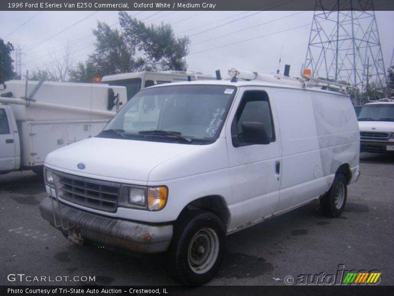 Oxford White / Medium Gray 1996 Ford E Series Van E250 Commercial