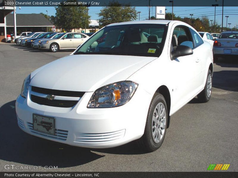 Summit White / Gray 2009 Chevrolet Cobalt LS Coupe