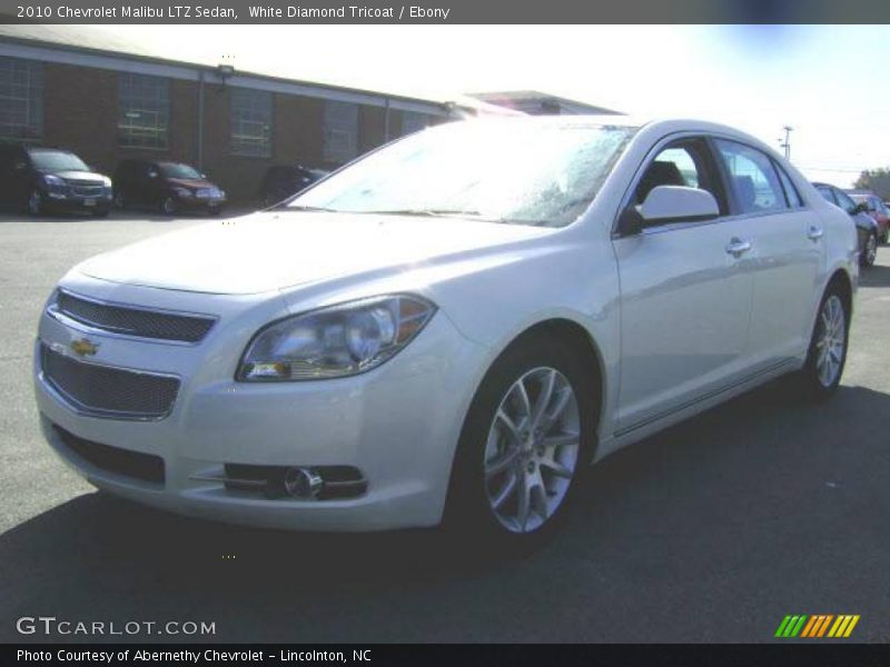 White Diamond Tricoat / Ebony 2010 Chevrolet Malibu LTZ Sedan