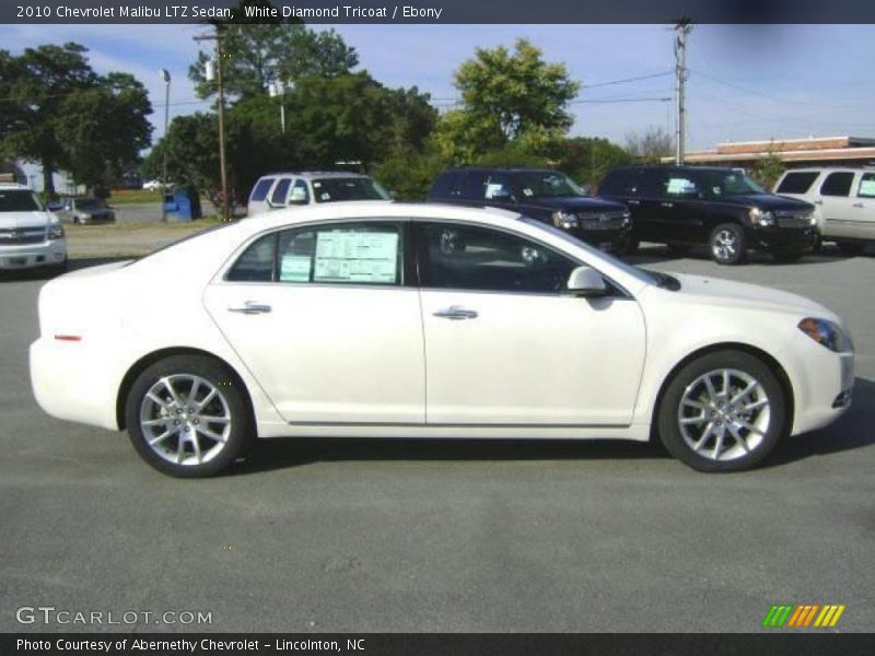White Diamond Tricoat / Ebony 2010 Chevrolet Malibu LTZ Sedan